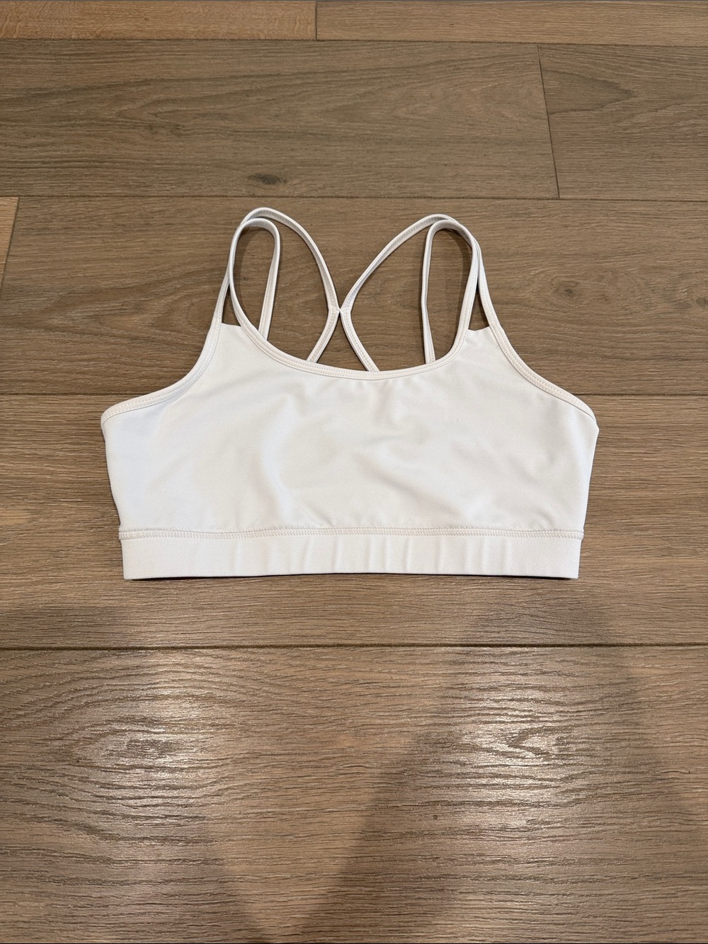 GAIAM White Double Crisscross Strap Sports Bra Size Medium